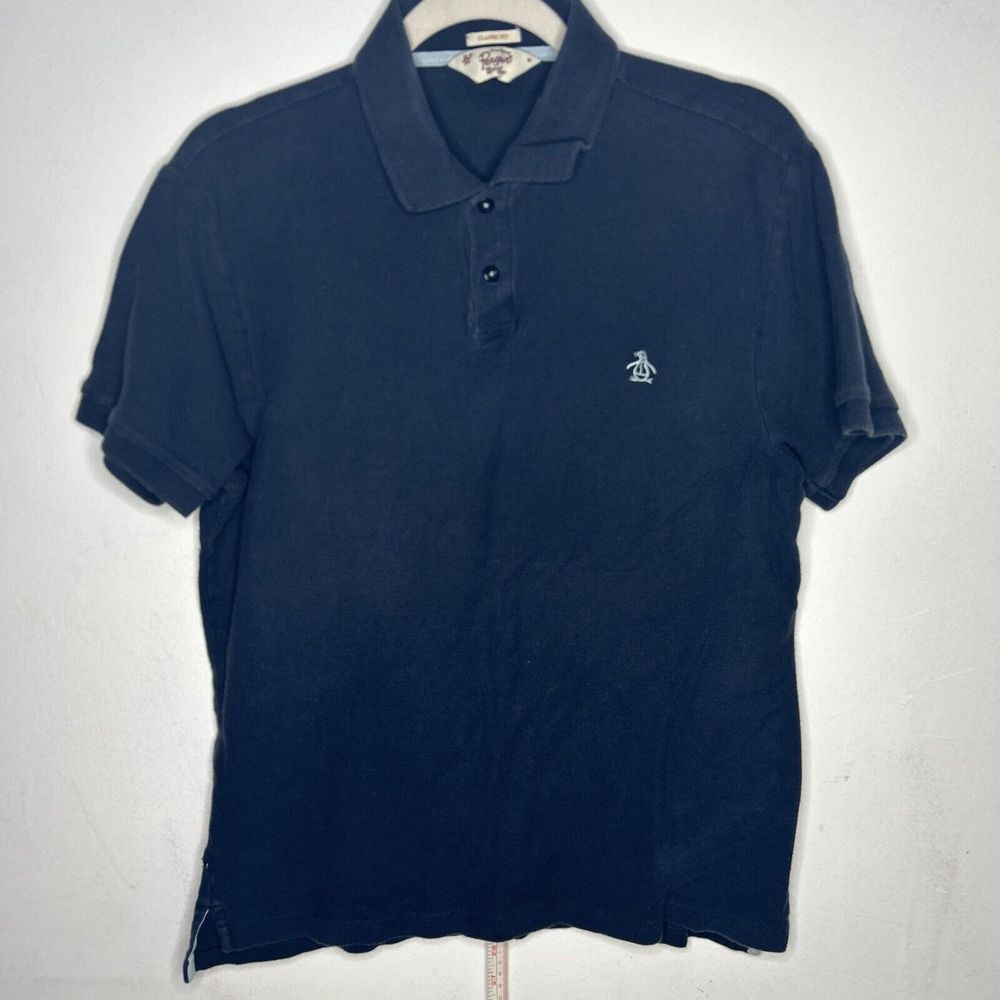An Original Penguin Black Polo Short Sleeve Shirt Men Sz M